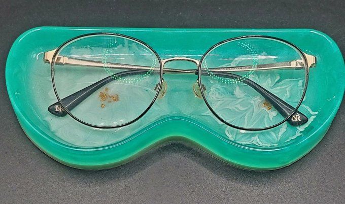 Support à lunette vert d'eau 